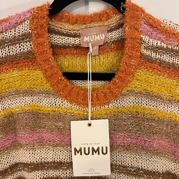 Show Me Your MuMu Sue Cuffed Striped Sweater- NWT- Medium - Picture 5 of 5